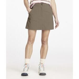 L.L. Bean Water-Repellent Comfort Trail Skort Mid-Rise Womens‎ 6 Green Outdoors